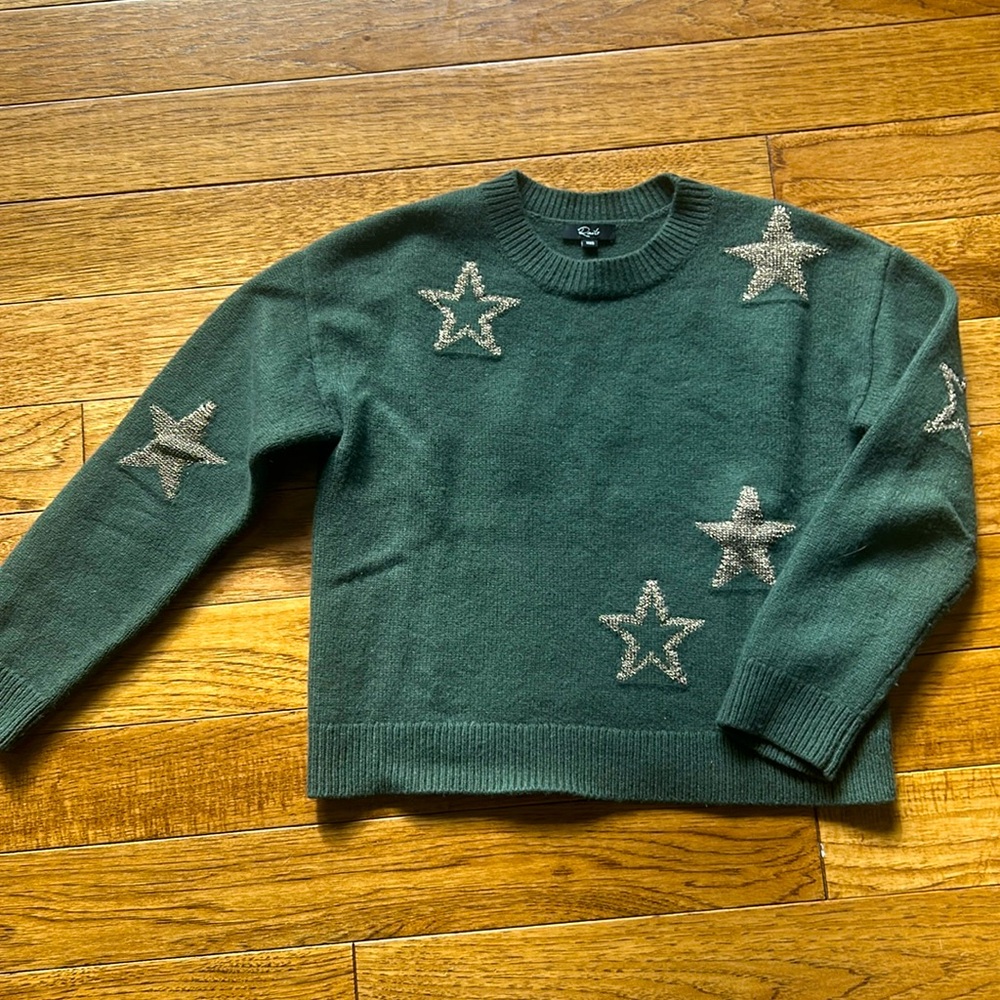 RAILS WOMENS PERCI SWEATER “olive green stars”